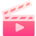 pink-movie-clapperboard-icon